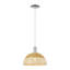 Cidalino - Mini-luminaire suspendu 1 lumière avec abat-jour tressé - Abat-jour-276928189-276928188