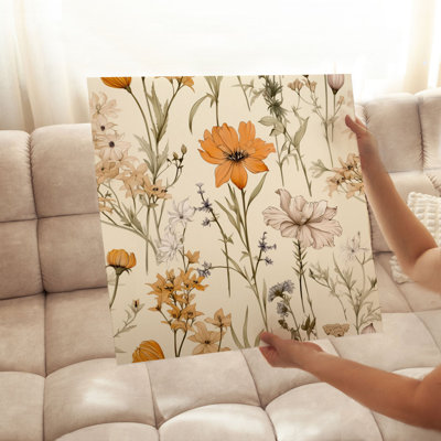 «Botanical Wildflower Symphony XV Cottage», reproduction d'art non encadrée