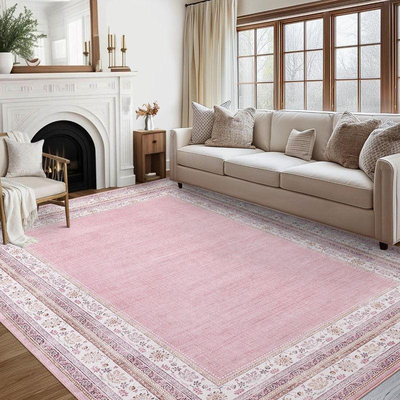 Washable Rugs for Living Room Abstract Area Rug Neutral Rugs Non Slip Carpet for Bedroom Nursery Dining Room Office Playroom