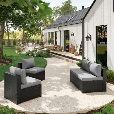Patio Safo pour 4 personnes avec coussins