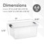  Petite boîte de rangement transparente avec couvercle, bacs en plastique de 6,6 pintes pour l'organisation, caisses empilables, sans BPA, non toxiques, sans odeur, organisateurs pour la maison, le bureau, l'école et le dortoir, paquet de 12-1189153948