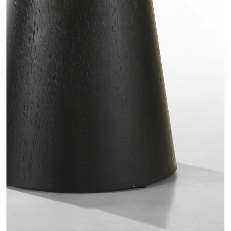 Table basse ronde l 29 po ébène avec base piédestal