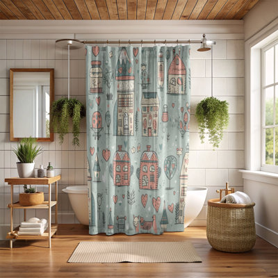 Rideau de douche Boho Villa - Premium