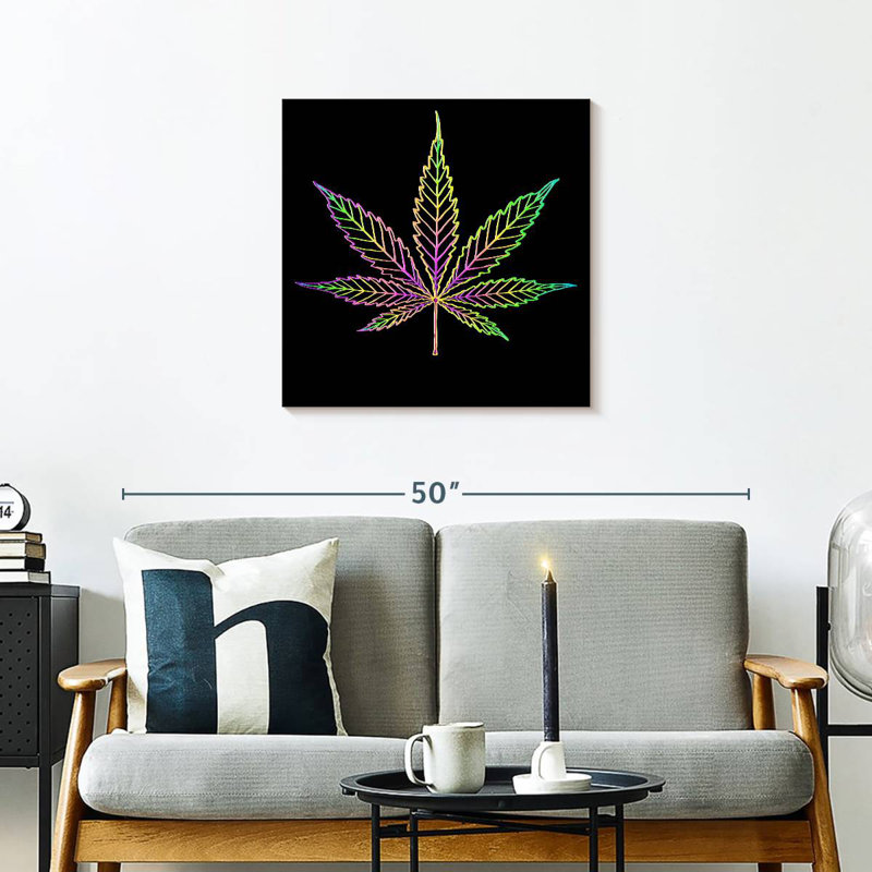 Holographic Cannabis Leaf