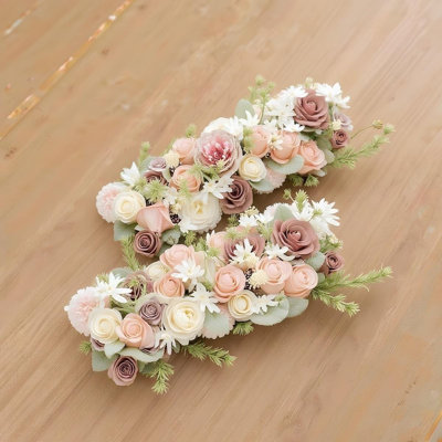 2Pcs Artificial Wedding Arch Floral Arrangements