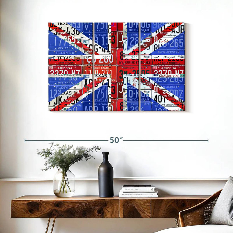 UK Flag License Plate, 24" H x 38" W