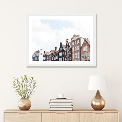 «Canal Homes I, Amsterdam» par charmante louche - Impression sur toile