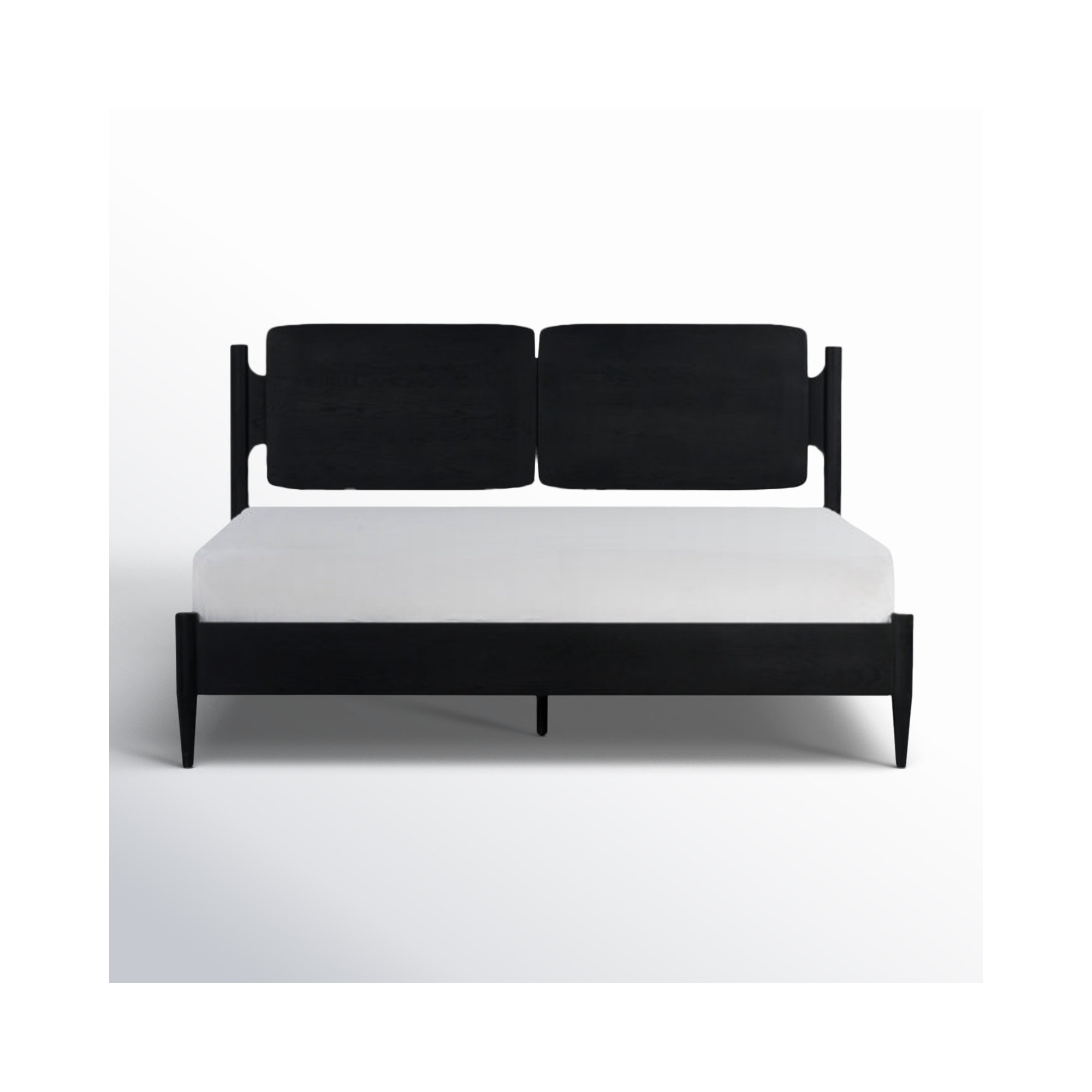 Lukowski Solid Wood Bed, King, Black