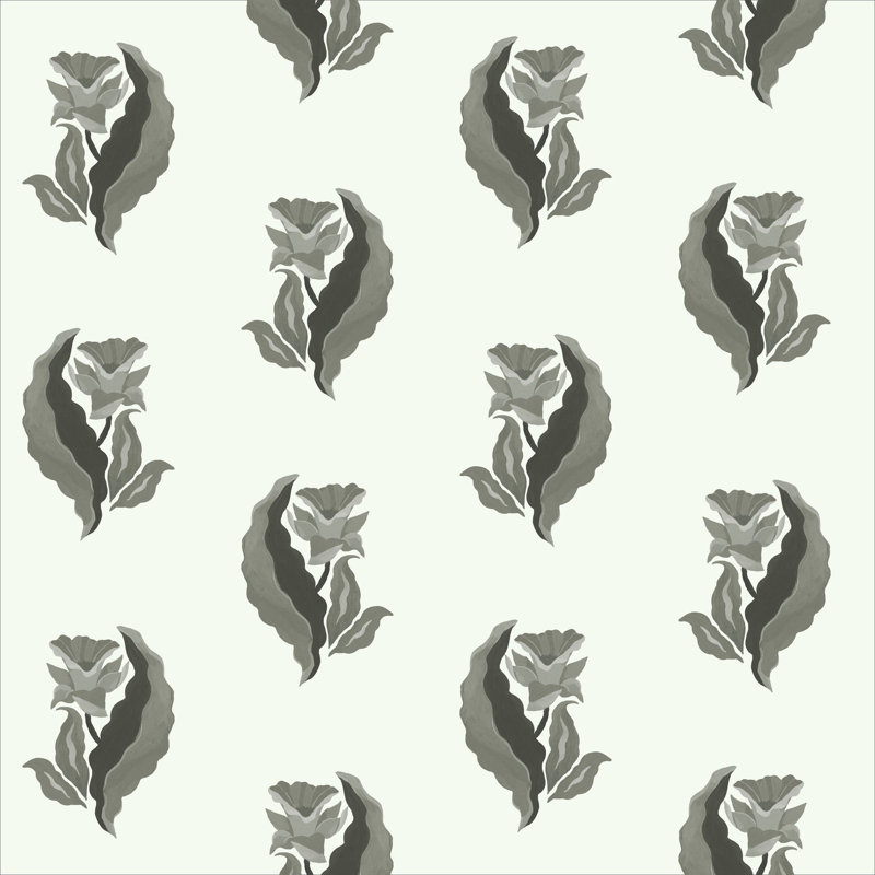 Morning Glory - Golden Botanical Wallpaper, Ink, Premium Paper