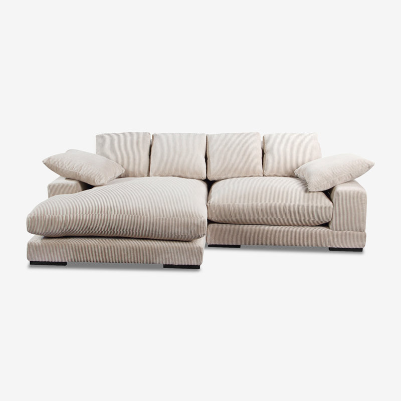Canapé modulaire réversible Plush, Velours cappuccino