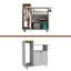 Chariot à repasser avec planche à repasser, armoire à repasser polyvalente avec roulettes et tablette réglable, solution de repassage compacte pour la salle de lavage, la chambre à coucher, le vestiaire