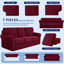 3 Seater Stretch Separate Box Cushion Sofa Slipcover-1641975856