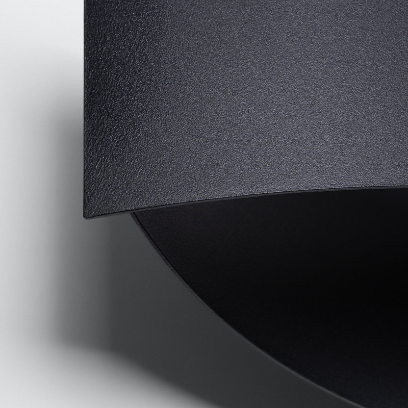 Toni Steel Flush Mounted Sconce, Black