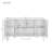 Modern Sideboard Cabinet with 4 Doors, Adjustable Shelves, Metal Handles & Legs for Kitchen Storage (Black)-118439805
