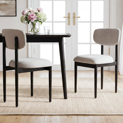 Rhoda Set of 2 Upholstered  Solid Wood Dining Chair