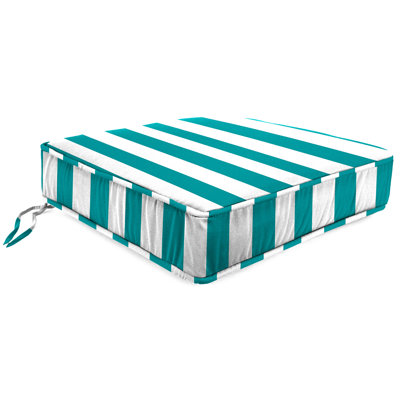 22.5" x 22.5" Outdoor Deep Seat Cushion with Ties and Welt