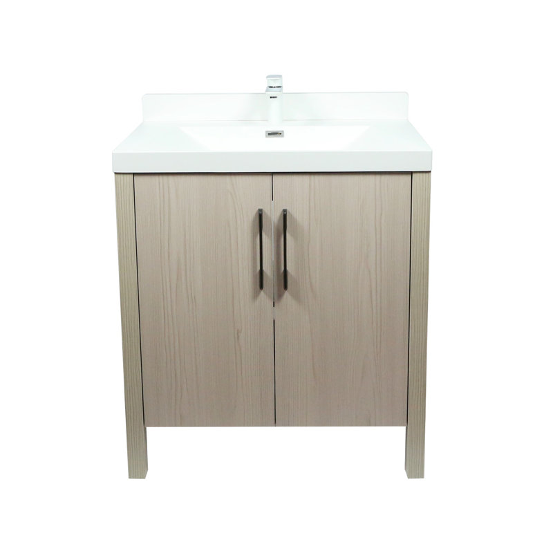 Ensemble de meuble-lavabo simple 31 po, Gris clair