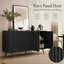 Buffet spacieux avec 4 portes, console de crédence en bois multi-usages avec tablettes réglables, solution de rangement polyvalente pour la maison
