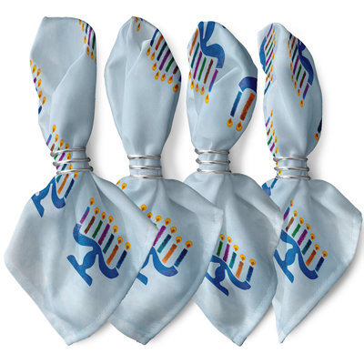 Chuang Painted Menorah Napkins