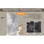 Porte de douche coulissante simple sans cadre avec verre trempé transparent, l 60 po x H 60 po-114670592
