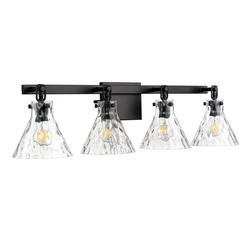 Barlon 34.75" 4-Light Vanity - Matte Black, Matte Black