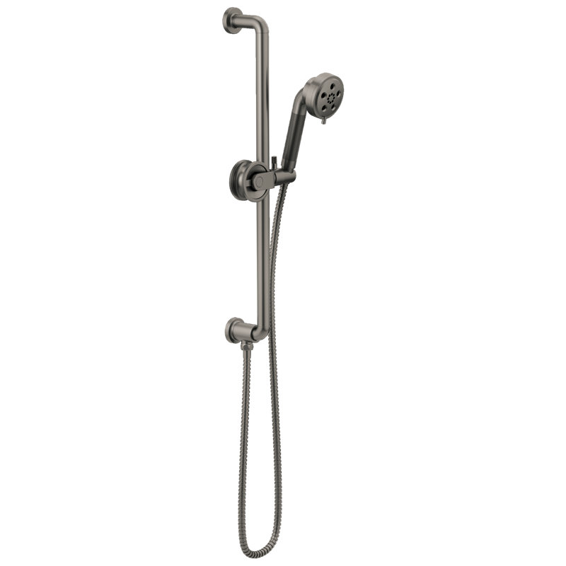 Litze® Slide Bar Handshower with H2OKinetic® Technology, Luxe Steel