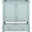 Meuble-lavabo moderne, 76 cm, base de meuble-lavabo avec tablette pratique de 76 cm - Bois massif, multifonctionnel avec portes et tiroir, étagère réglable, autoportant, assemblage requis
