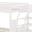 Lit superposé convertible avec escalier de rangement, table de chevet et 3 tiroirs