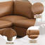 Brighton modulaire - Wedge, cuir fleur brun