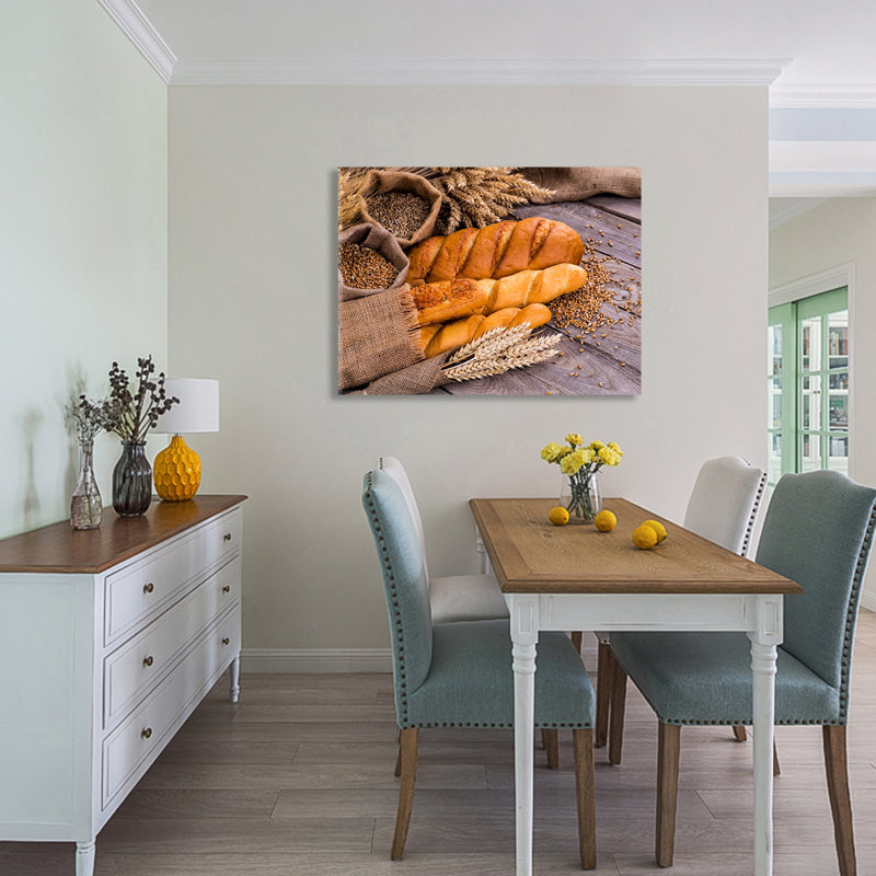 Pain et blé sur toile, H 30 po x l 20 po x P 1,5 po