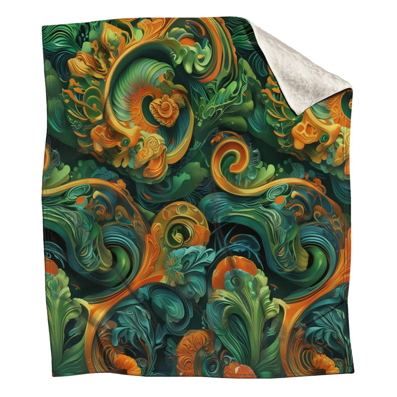 Couvertures florales, 50in W x 60in H