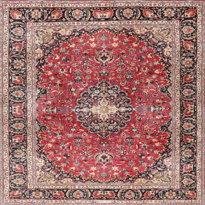 Tapis traditionnel brun clair/rouge/noir