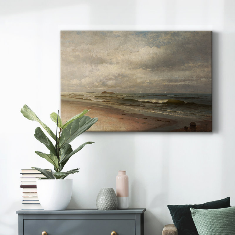 Paysage rétro - mv, Toile tendue, H 9 po x l 13 po