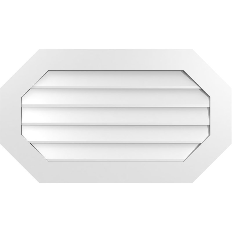 Évent horizontal gondole allongé en surface octogonal Signature, H 22 po x l 38 po x P 1 po