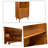 Mid-Century wooden bar cabinet with wine rack, glass rack, and adjustable rack suitable for bar kitchens and living rooms