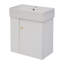 Meuble-lavabo flottant moderne avec lavabo en céramique, rangement à gauche