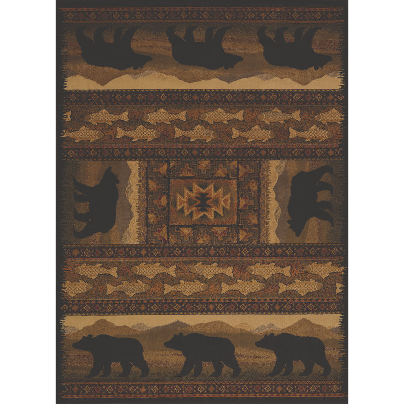 Tapis brun Sayre, Rectangle 1 pi 10 po x 3 pi