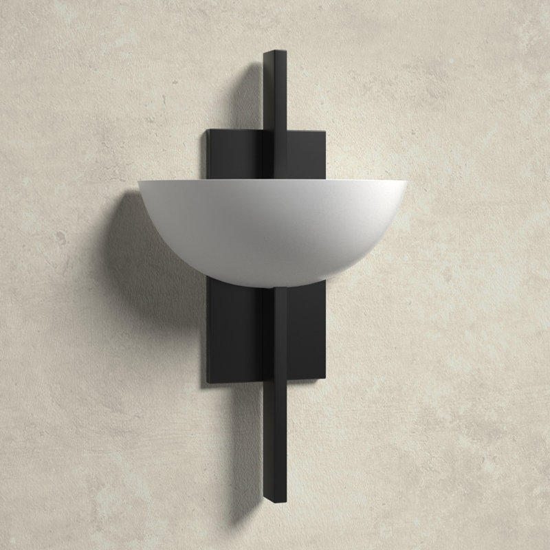 Chenery 1-Light Wall Sconce in Black, Black