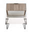 Table de chevet cannelée 20 po Dumbo en gris rustique et blanc (1 tiroir)-1985239044