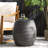 14.00" Grey Patio Table, Iron Framework, Outdoor New Style Design Side Grey, Frame, Living-935028284