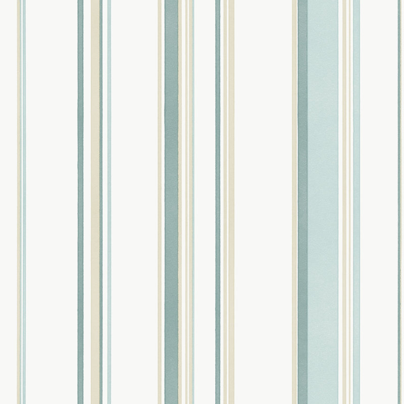 Smart 3 Stripes Casual Stripe Wallpaper Roll, Teal
