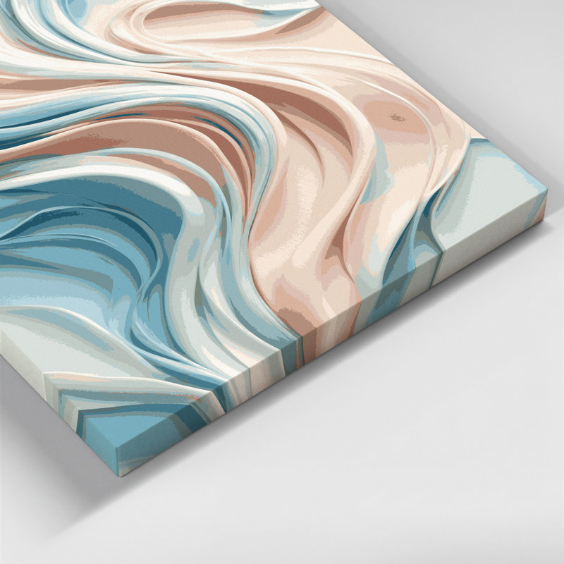 Aquarelle abstraite, art mural bleu sur toile 62, H 16 po x l 16 po