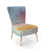 Geometric Pastel Pink/Blue Polyester Blend selected