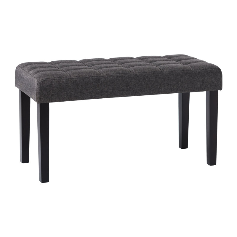 Banc rembourré Helsel, Gris foncé