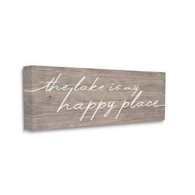 «Lake Is Happy Place», art mural sur toile par Lil 'Rue