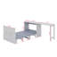 Lit simple escamotable avec bureau à position réglable, lit escamotable mural en bois avec coussin pliable-69393550