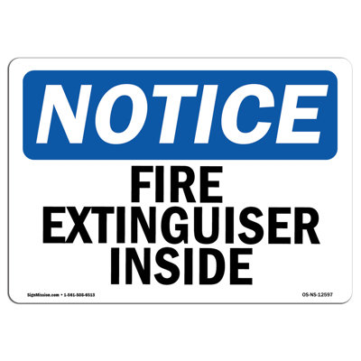 Enseigne d'extincteur à l'intérieur