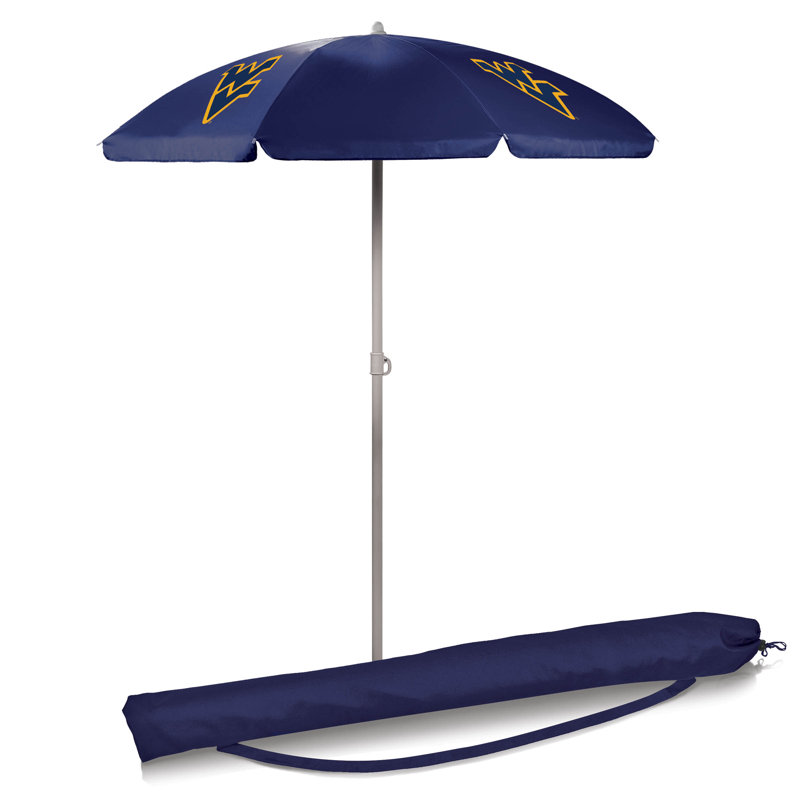 Parasol de plage 5,5 pi Ncaa, Bleu marine, Virginie occidentale