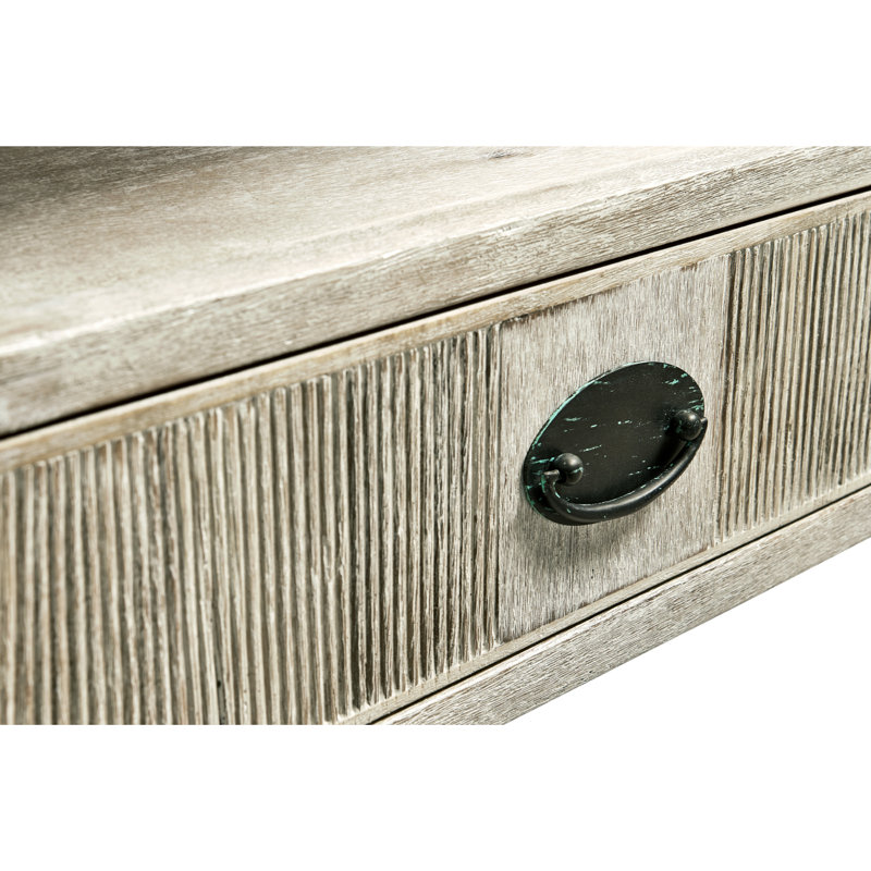 William Yeoward Solid Wood Tray Top End Table with Storage