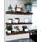 Rustic Floating Shelves For Wall Decor - Set Of 4 Real Wood Shelves With Industrial Metal Brackets For Bedroom, Bathroom, Kitchen, Living Room - Easy To Install And Sturdy-1830842754